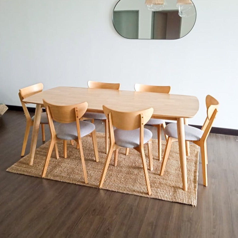 Chestnut 1.8m Dining Table Natural