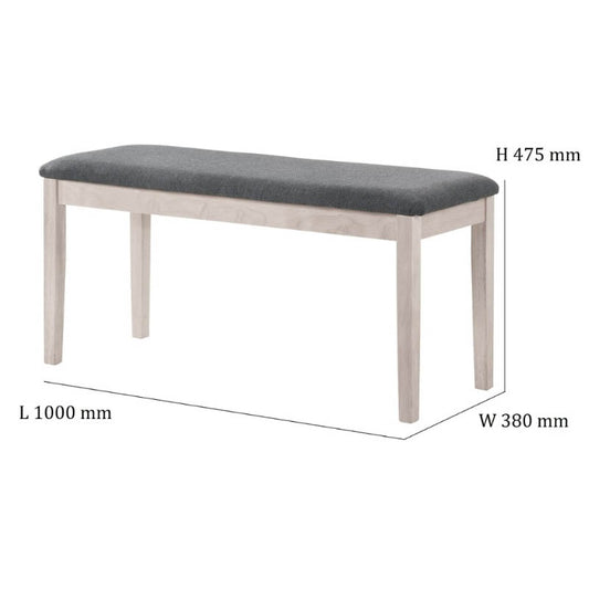 Ava Bench in Fabric