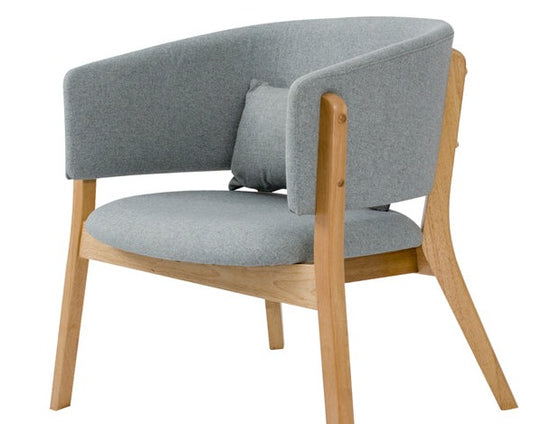 Macchiato Lounge Chair in Light Grey / Natural
