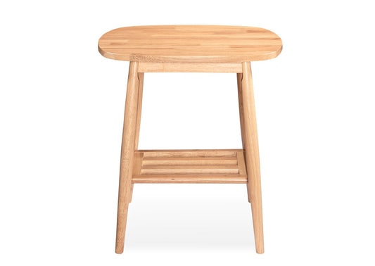 Latte End Table Solid Wood