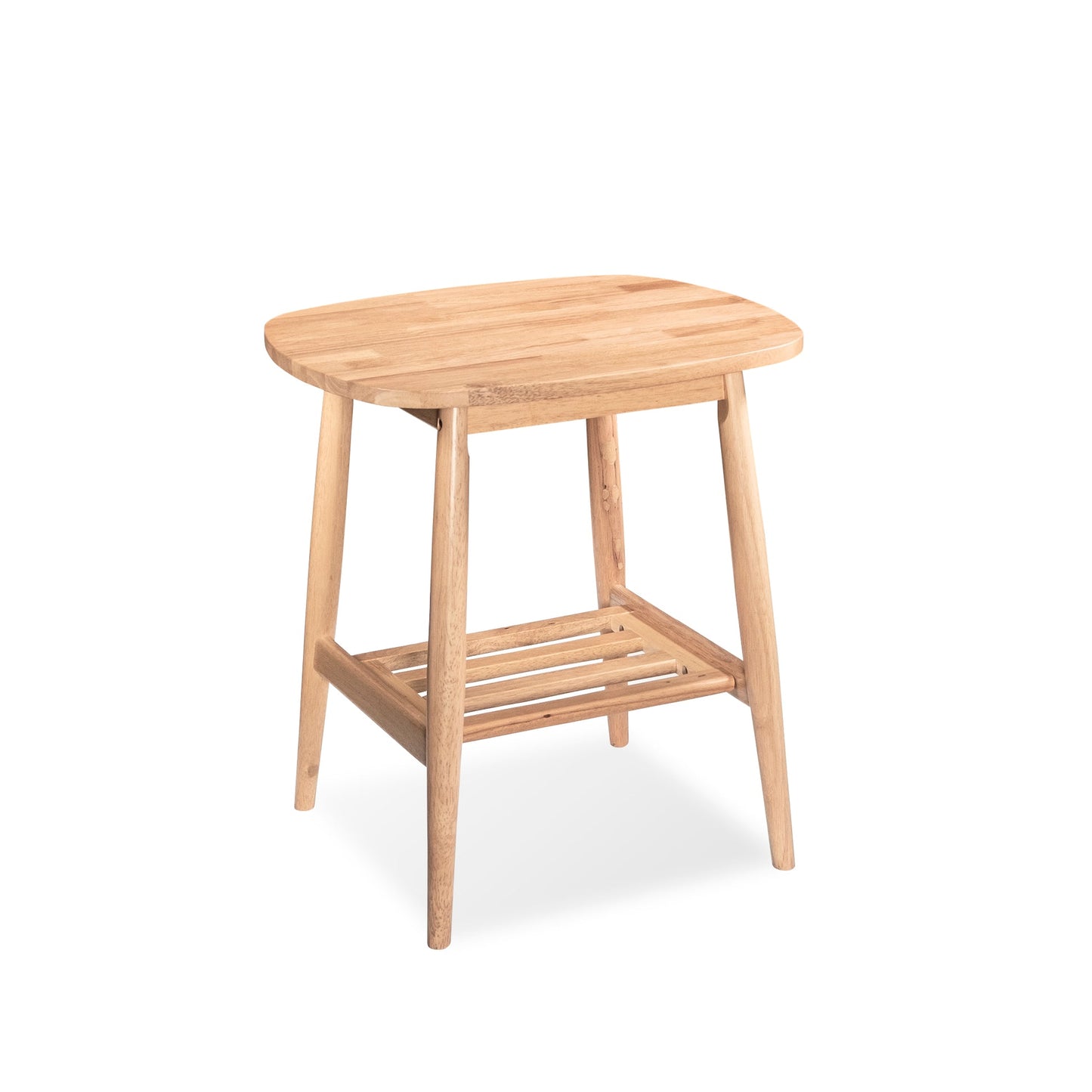 Latte End Table Solid Wood